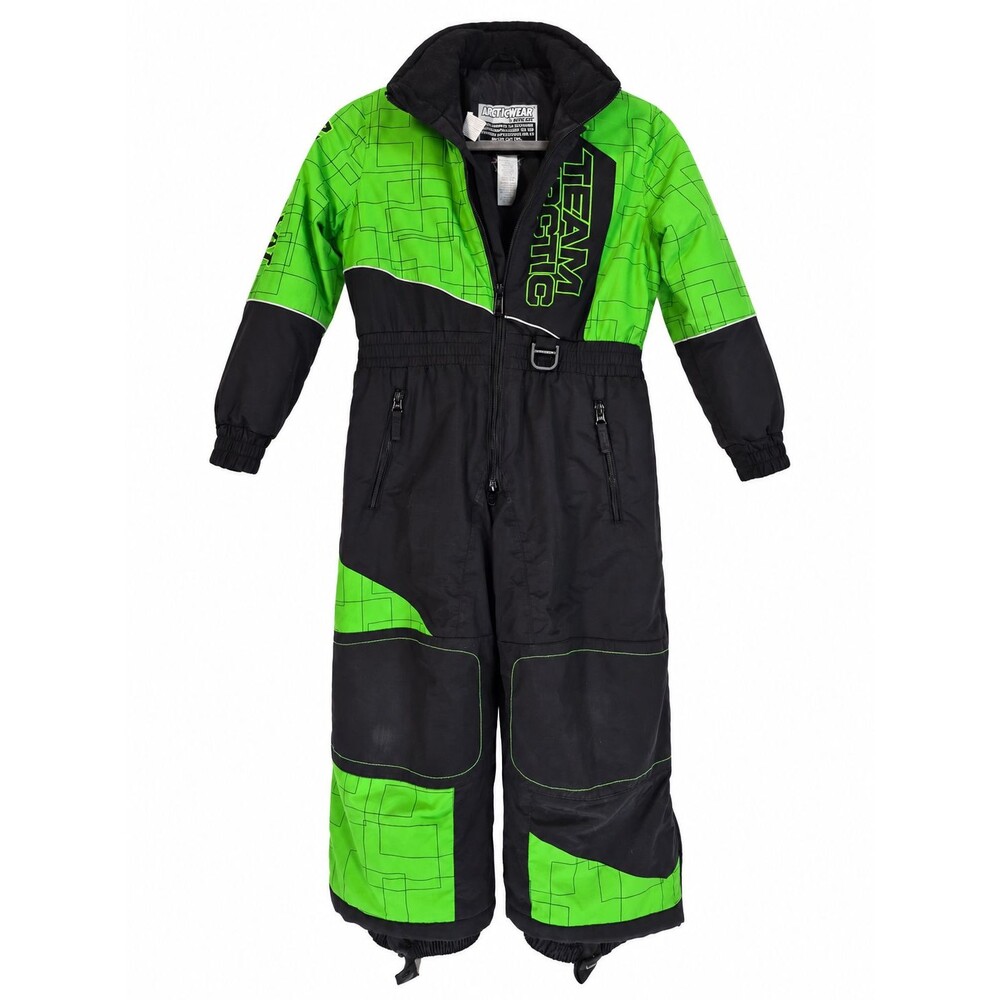 Arctic Cat Arctic Wear Kids Snowsuit Snowmobile Youth Size 5 Green Black